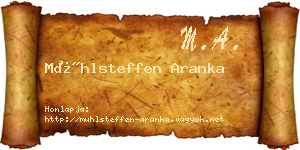 Mühlsteffen Aranka névjegykártya